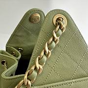 Chanel Small 25 Handbag Light Green Caviar Gold size 30x26x14cm - 4