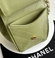 Chanel Small 25 Handbag Light Green Caviar Gold size 30x26x14cm - 3