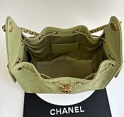 Chanel Small 25 Handbag Light Green Caviar Gold size 30x26x14cm - 2