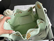 Chanel Small 25 Handbag Light Tiffany blue Caviar Gold size 30x26x14cm - 6