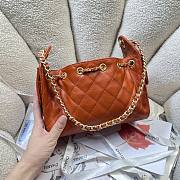 Chanel Mini 25 Handbag Orange caviar size 22x20x12.5cm - 6