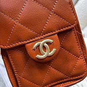 Chanel Mini 25 Handbag Orange caviar size 22x20x12.5cm - 5