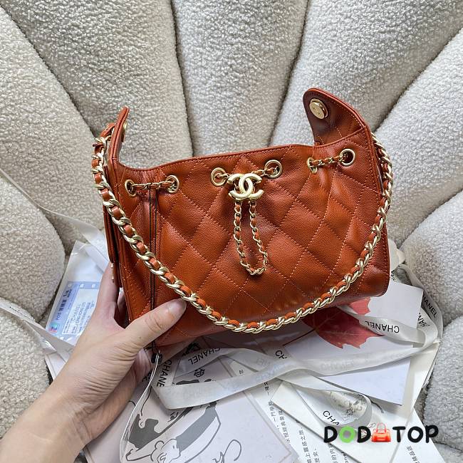 Chanel Mini 25 Handbag Orange caviar size 22x20x12.5cm - 1