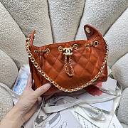 Chanel Mini 25 Handbag Orange caviar size 22x20x12.5cm - 1