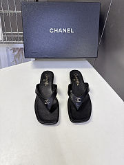 Chanel sandals black lambskin  - 1
