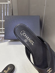Chanel sandals black lambskin  - 5