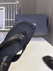 Chanel sandals black lambskin  - 4