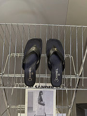 Chanel sandals black lambskin  - 2