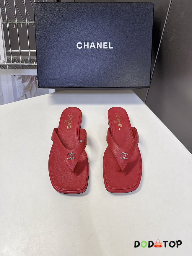 Chanel sandals red lambskin - 1