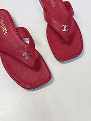 Chanel sandals red lambskin - 6