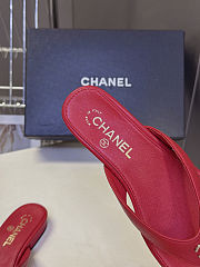 Chanel sandals red lambskin - 4