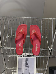 Chanel sandals red lambskin - 3