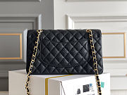 Chanel Flap Caviar Black Bag Gold Hardware Size 15.5 x 25.5 x 6.5 cm - 4