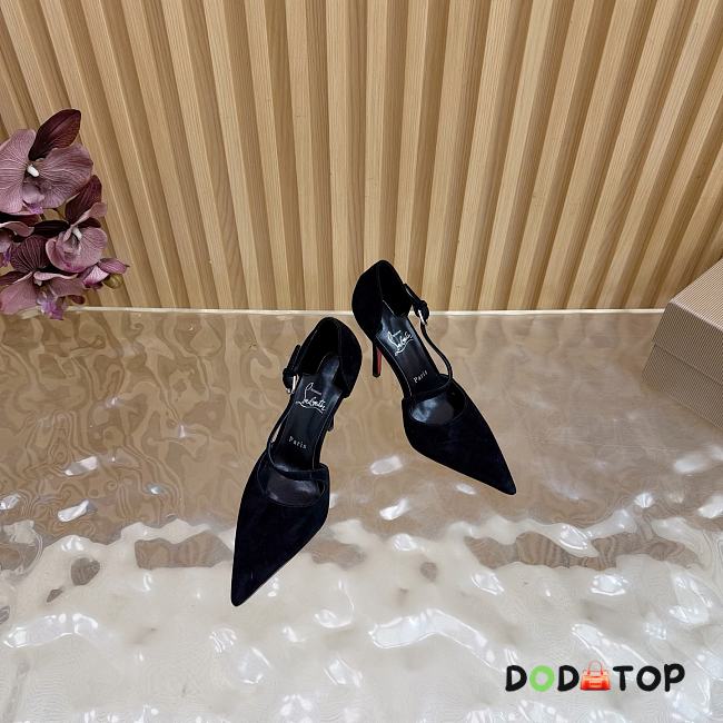 Christian Louboutin Veau Velours Miss Ziggyta 100 Pumps Black - 1