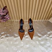 Christian Louboutin Veau Velours Miss Ziggyta 100 Pumps Brown - 6