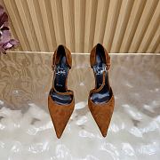 Christian Louboutin Veau Velours Miss Ziggyta 100 Pumps Brown - 5