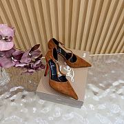 Christian Louboutin Veau Velours Miss Ziggyta 100 Pumps Brown - 3