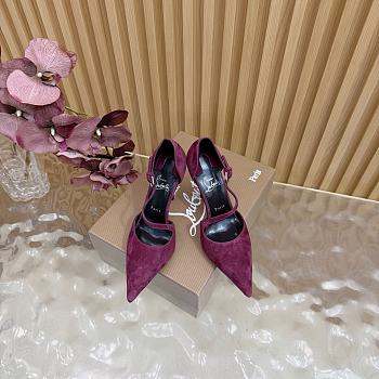 Christian Louboutin Veau Velours Miss Ziggyta 100 Pumps red 