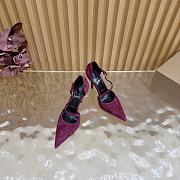 Christian Louboutin Veau Velours Miss Ziggyta 100 Pumps red  - 5