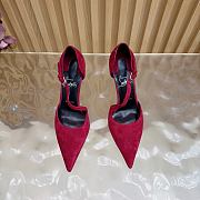 Christian Louboutin Veau Velours Miss Ziggyta 100 Pumps bright red - 4