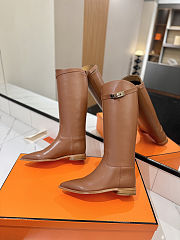 Hermes Boots with Silver Hardware brown - 5