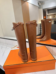 Hermes Boots with Silver Hardware brown - 2