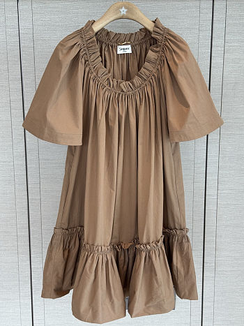 YSL Loose-fitting dress brown