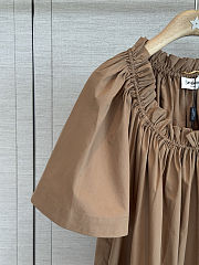 YSL Loose-fitting dress brown - 5
