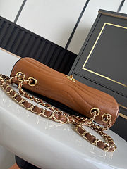 Chanel Flap Bag Patinated Lambskin & Gold Brown size 25.5x16x7cm - 5