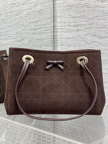 Dior shopping bag Dark brown size 27x19x13.5cm