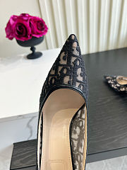 Dior Adiorable Pump Black Dior Oblique Embroidered Mesh 8cm - 4