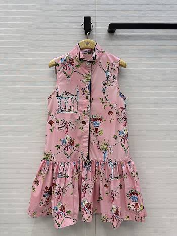 Dior Dioriviera Short Flared Dress pink