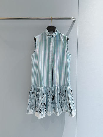 Dior Dioriviera Short Flared Dress blue 