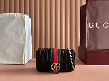 Gucci Jetset GG Marmont black shoulder bag size 20cm