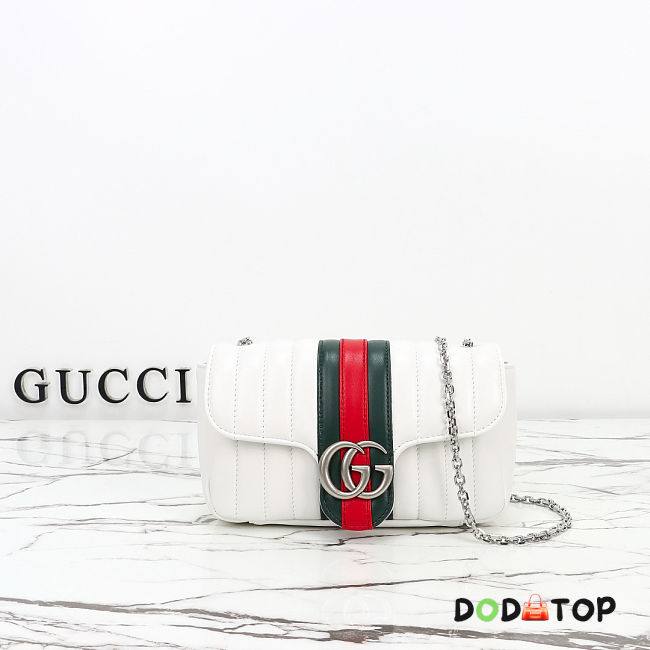 Gucci Jetset GG Marmont white shoulder bag size 20cm  - 1