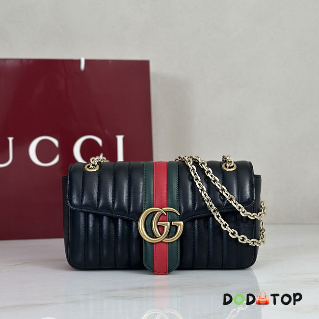 Gucci Jetset GG Marmont medium shoulder black bag size 26x15x7cm  - 1