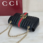 Gucci Jetset GG Marmont medium shoulder black bag size 26x15x7cm  - 6