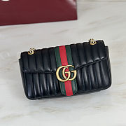 Gucci Jetset GG Marmont medium shoulder black bag size 26x15x7cm  - 4