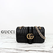 Gucci Jetset GG Marmont medium shoulder black bag size 26x15x7cm - 01 - 1