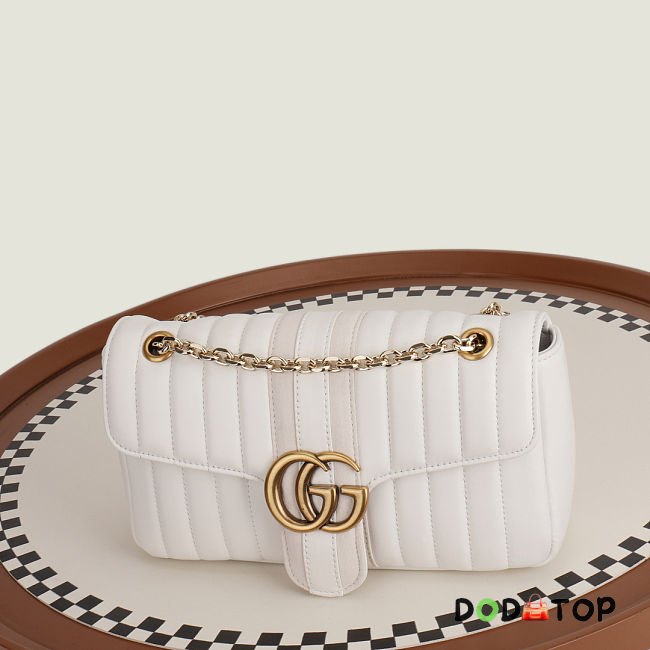 Gucci Jetset GG Marmont medium shoulder white bag size 26x15x7cm - 01 - 1