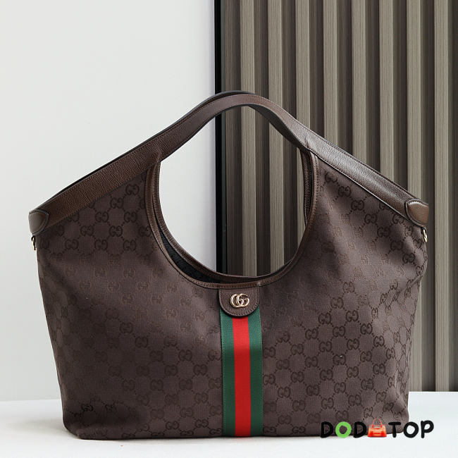 Gucci Women's Brown Giglio Tote Bag size 60x47x16cm -01 - 1