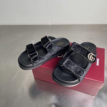 Gucci Women's Black Double G Sandals