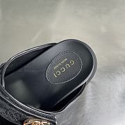 Gucci Women's Black Double G Sandals - 6