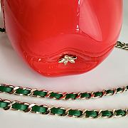 Chanel Apple Minaudiere Metal Enamel Red Green & Golden size 16x10x10cm - 5