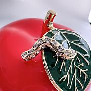 Chanel Apple Minaudiere Metal Enamel Red Green & Golden size 16x10x10cm - 3