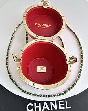 Chanel Apple Minaudiere Metal Enamel Red Green & Golden size 16x10x10cm - 2