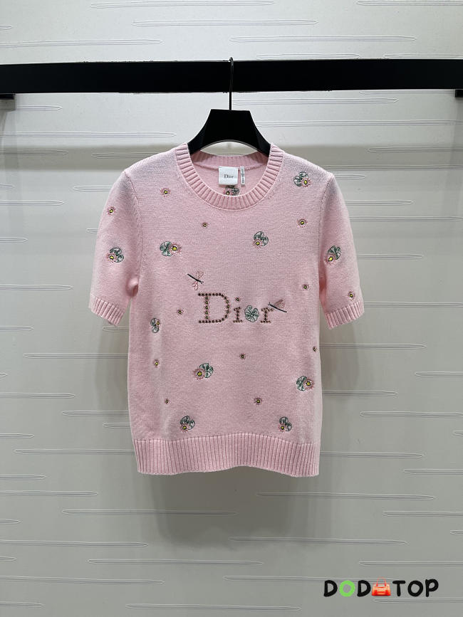 Dior Short-sleeved sweater pink  - 1