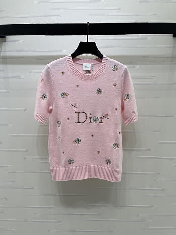 Dior Short-sleeved sweater pink 