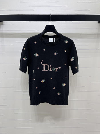 Dior Short-sleeved sweater black