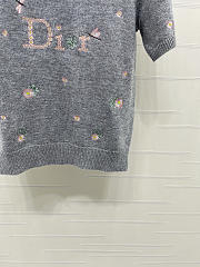 Dior Short-sleeved sweater gray - 4